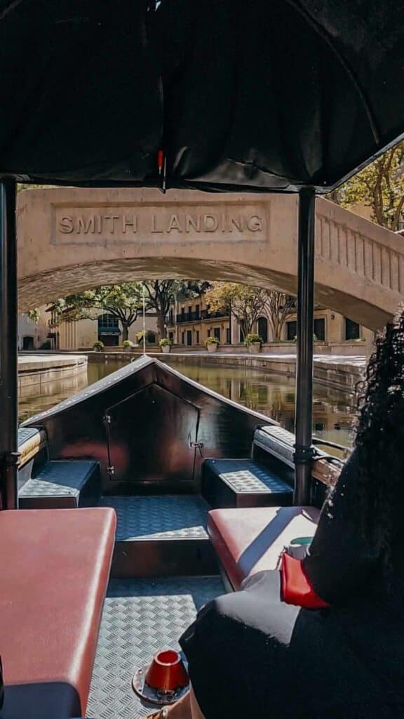 smith landing at mandalay canals seen on dallas gondola ride