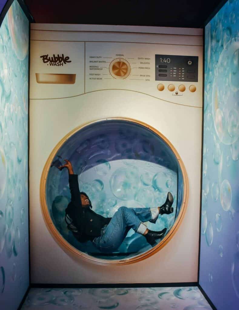 washing machine bubbles exhibit
