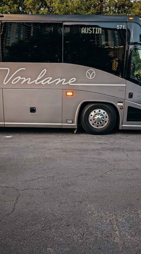 exterior of the vonlane bus