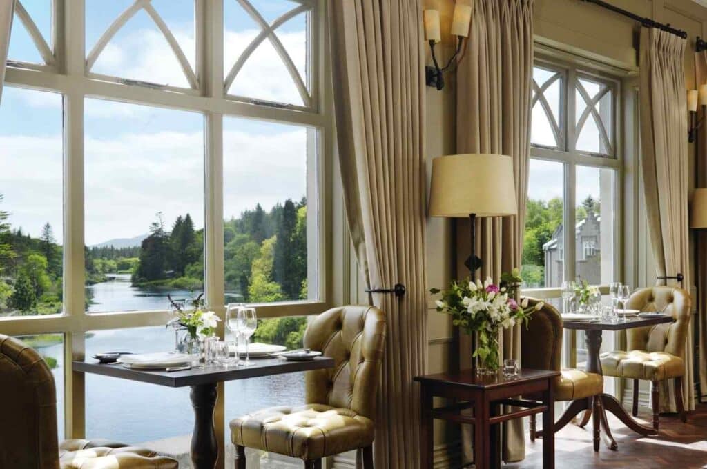 Dining area at Ballynahinch Castle