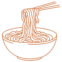 Noodle bowl icon